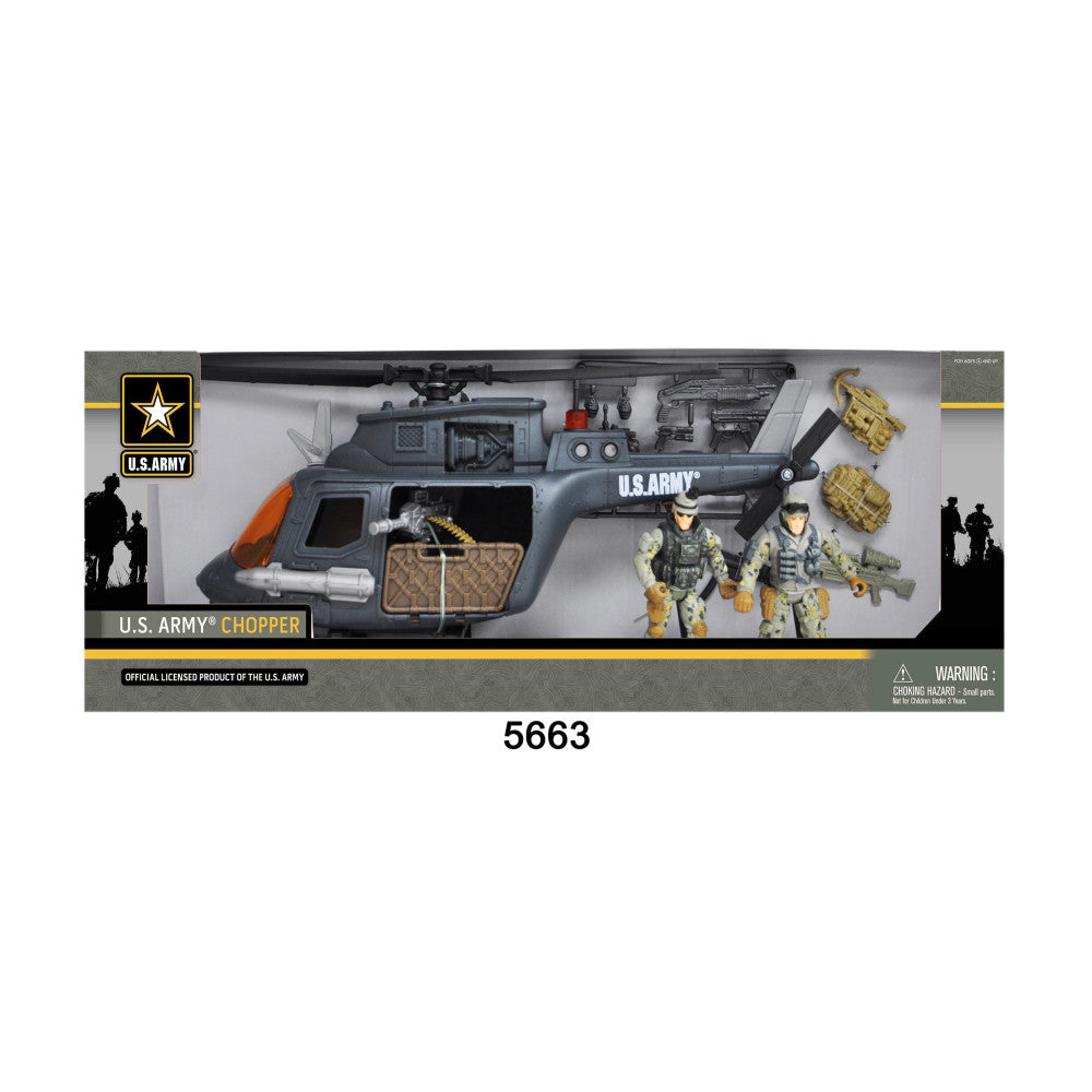 U.S. Army Tactical Helicopter Playset with Soldier Figures