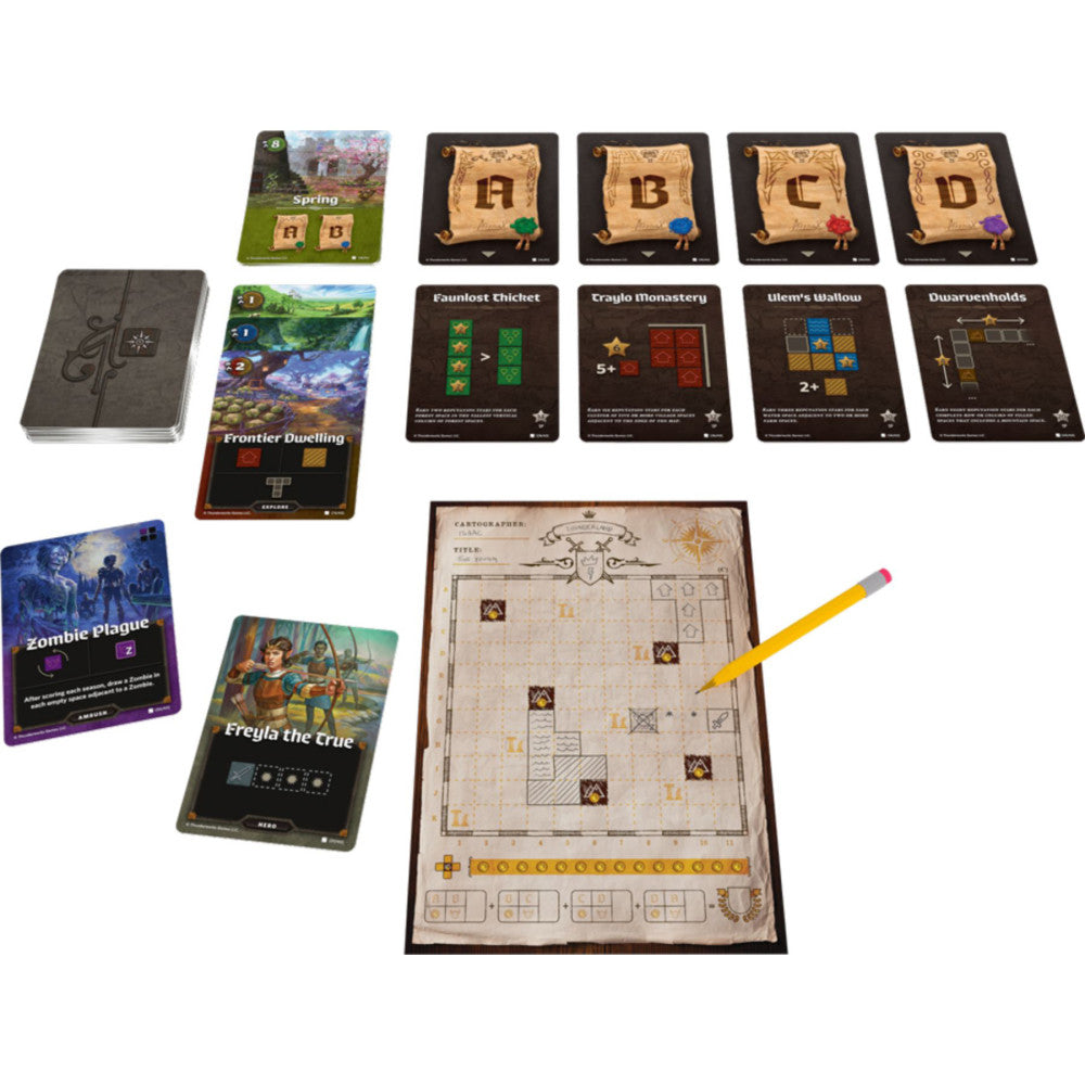 Cartographers Heroes Board Game: Map Drawing Strategy Sequel