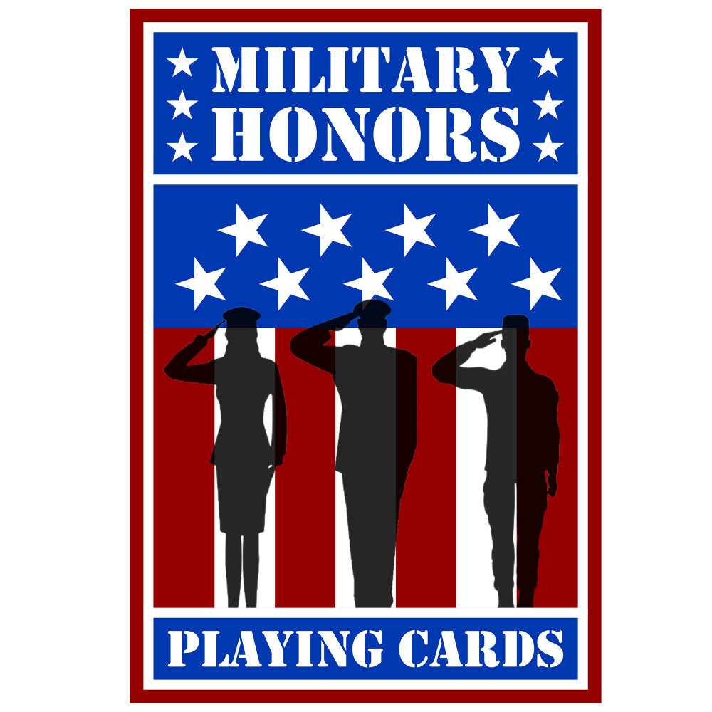 Military Honors Patriotic Playing Cards - Linen Finish, Collectible Deck