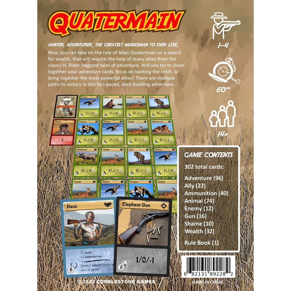 Quatermain: King Solomon's Mines Deck Building Adventure Game