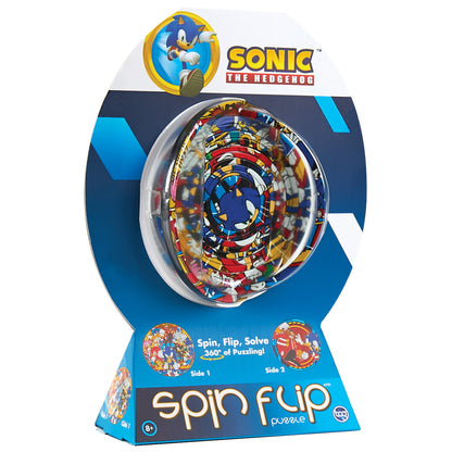 Spin Flip Puzzle: Sonic & Dr. Eggman - 12 Rings - 2-In-1: Double-Sided Puzzle