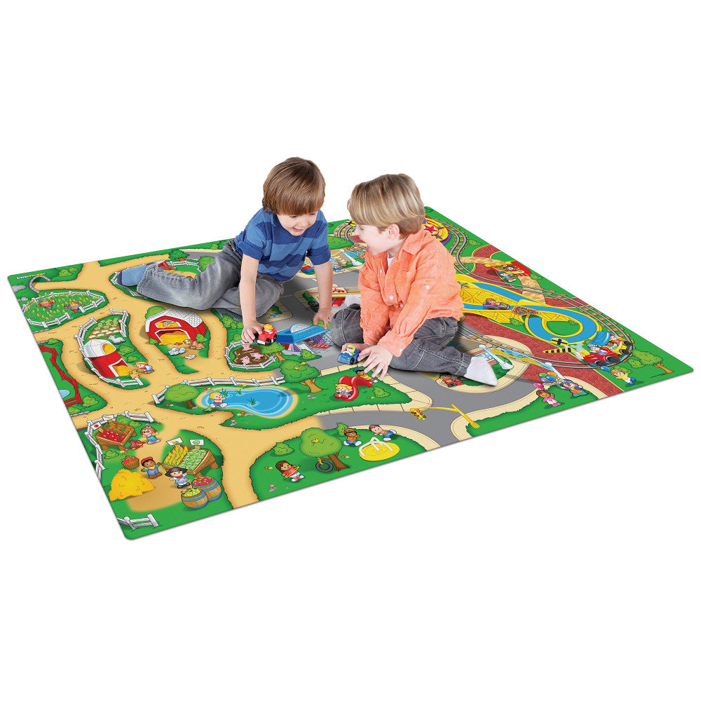 Imaginmat: Jumbo - Fisher Price - Floor Playmat & 2 Toy Cars, 47 x 61"