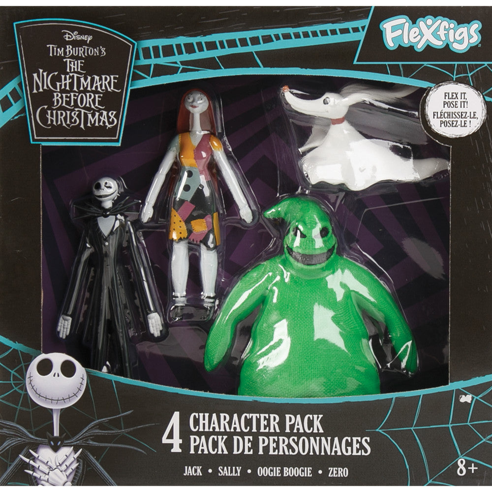 FleXfigs: Nightmare Before Christmas - 4 Character Pack - Articulated Action Figures