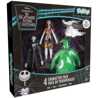 FleXfigs: Nightmare Before Christmas - 4 Character Pack - Articulated Action Figures