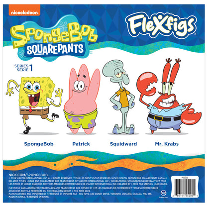 FleXfigs: SpongeBob Square Pants - 4 Character Pack - Articulated Action Figures