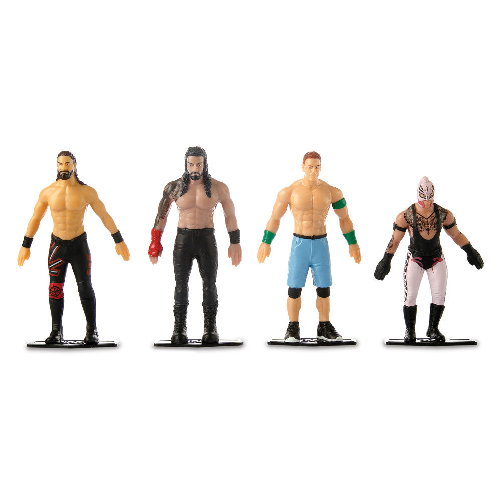 FleXfigs: WWE Superstars - 4 Character Pack - Wrestler Articulated Action Figures