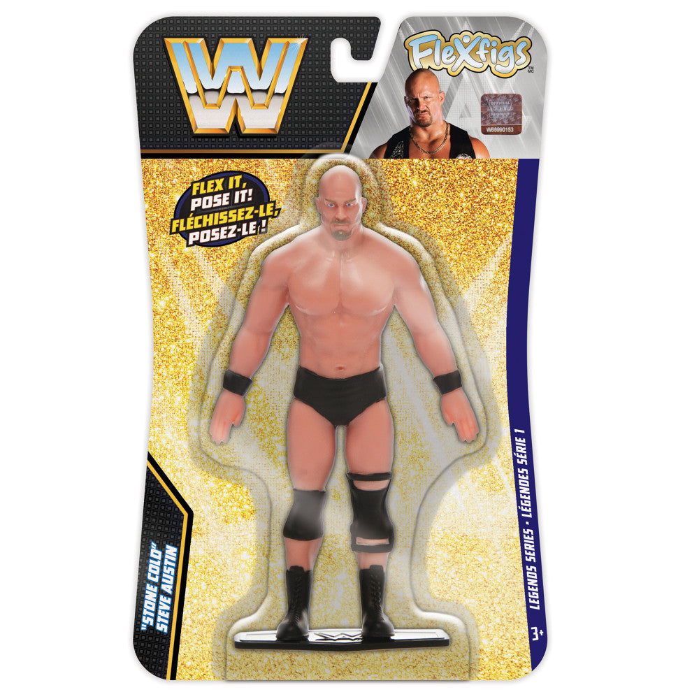 FleXfigs: The Rock & Stone Cold Steve Austin - 2 Character Pack - Articulated Action Figures