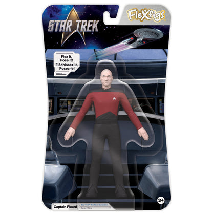 FleXfigs: Captain Kirk & Captain Picard - 2 Character Pack - Articulated Action Figures