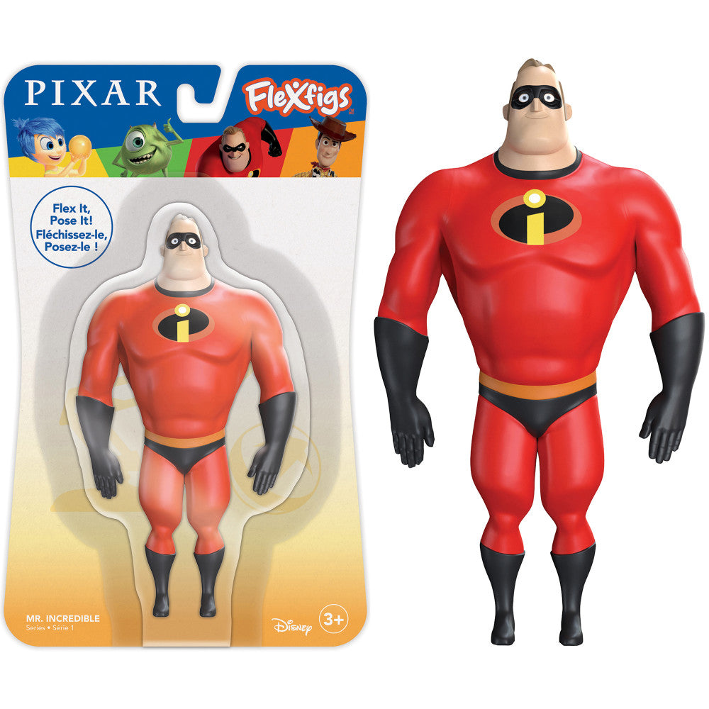 FleXfigs: Pixar Woody & Mr. Incredible- 2 Character Pack - Articulated Action Figures