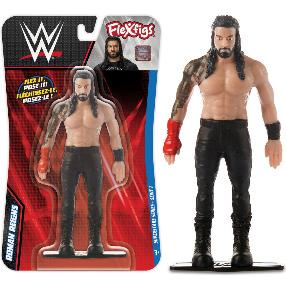 FleXfigs: Seth Rollins & Roman Reigns - 2 Character Pack - WWE Superstars Articulated Action Figures