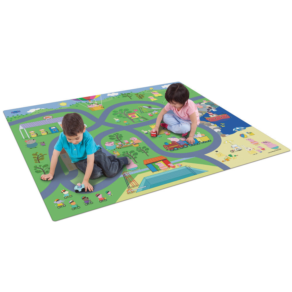 Imaginmat: Jumbo -Peppa Pig - Floor Playmat & 2 Toy Cars, 47 x 61"