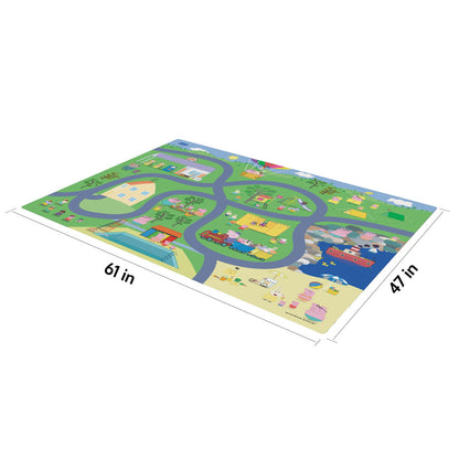 Imaginmat: Jumbo -Peppa Pig - Floor Playmat & 2 Toy Cars, 47 x 61"