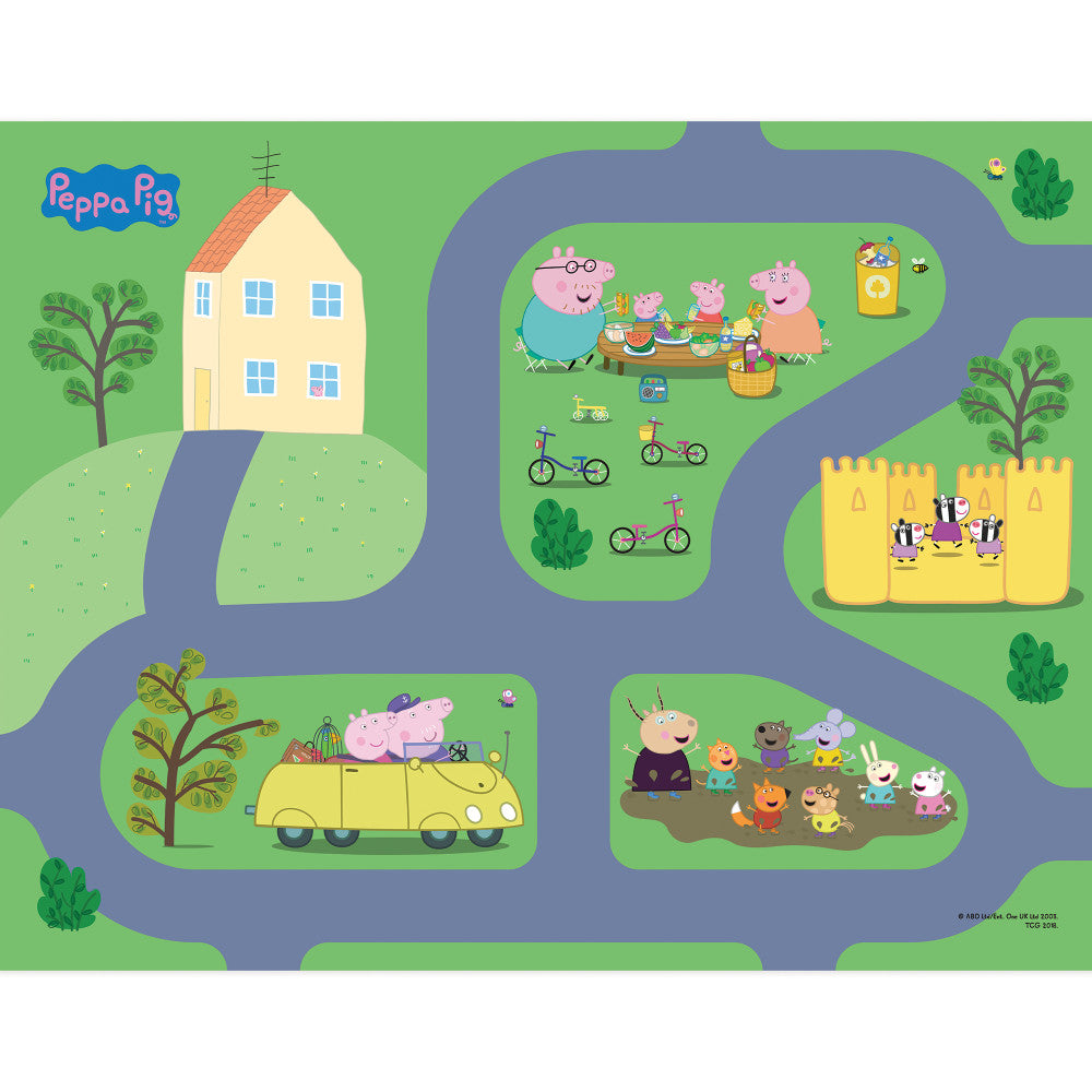 Imaginmat: Deluxe - Peppa Pig - Floor Playmat & Toy Car, 30.5 x 20.5"