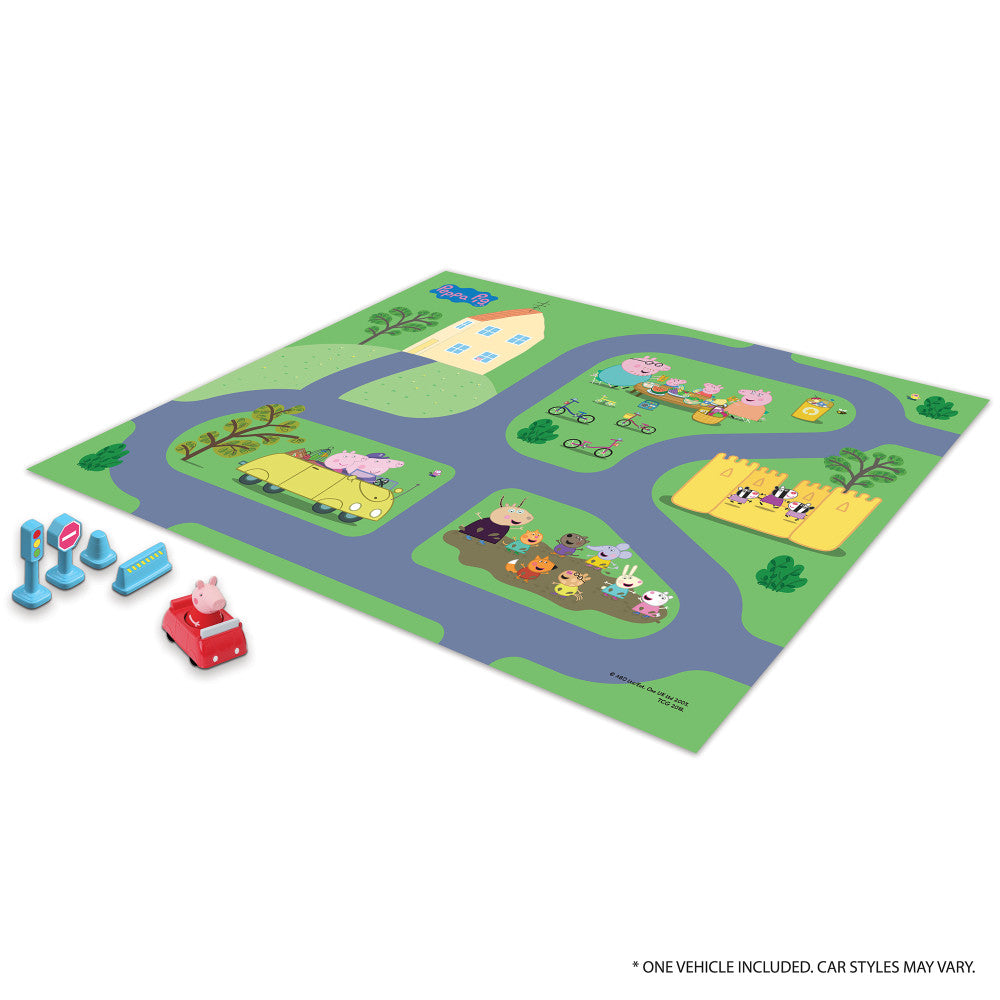 Imaginmat: Deluxe - Peppa Pig - Floor Playmat & Toy Car, 30.5 x 20.5"