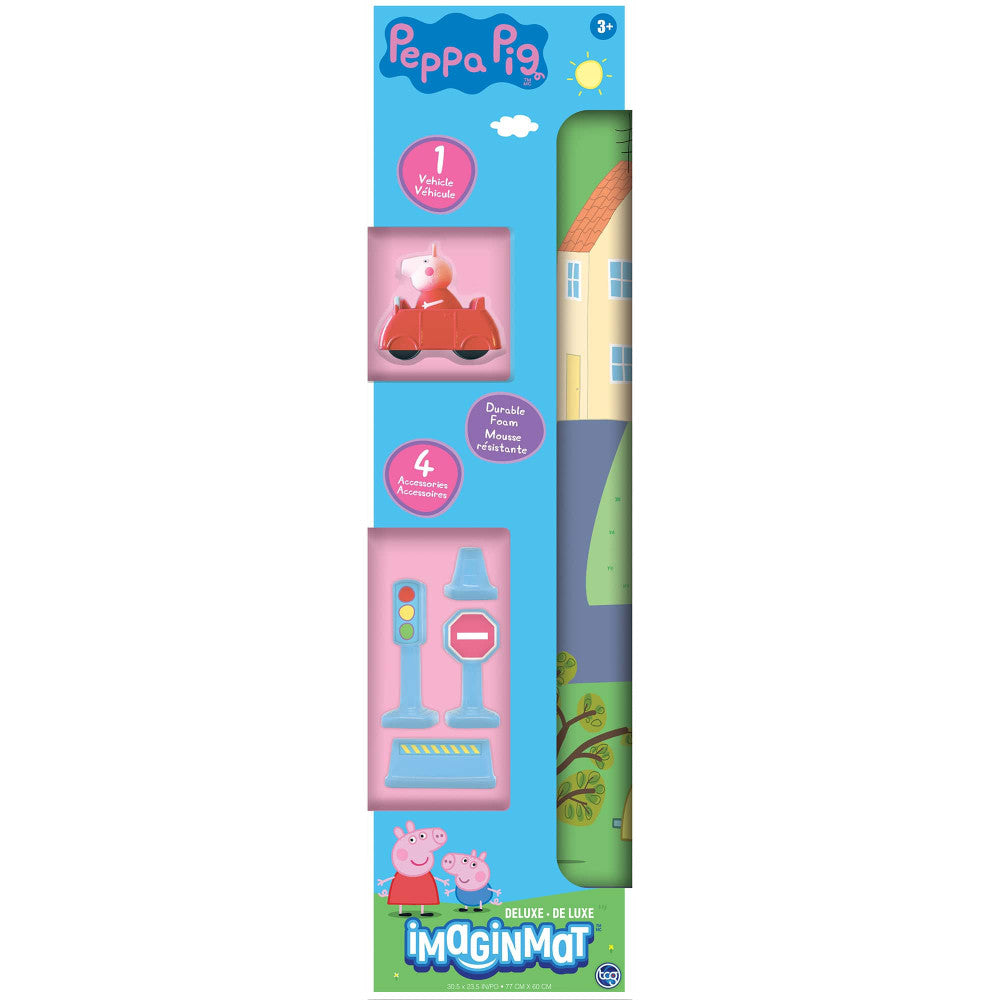 Imaginmat: Deluxe - Peppa Pig - Floor Playmat & Toy Car, 30.5 x 20.5"