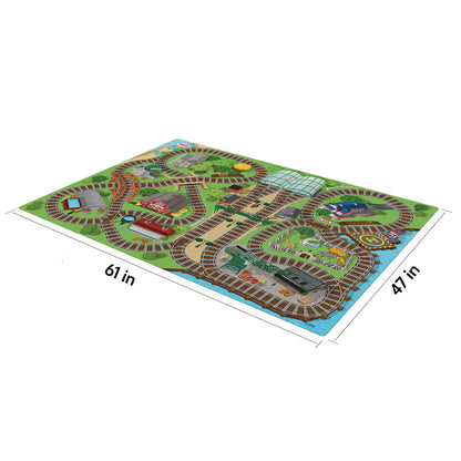 Imaginmat: Jumbo -Thomas & Friends - Floor Playmat & 1 Toy Car, 47 x 61"