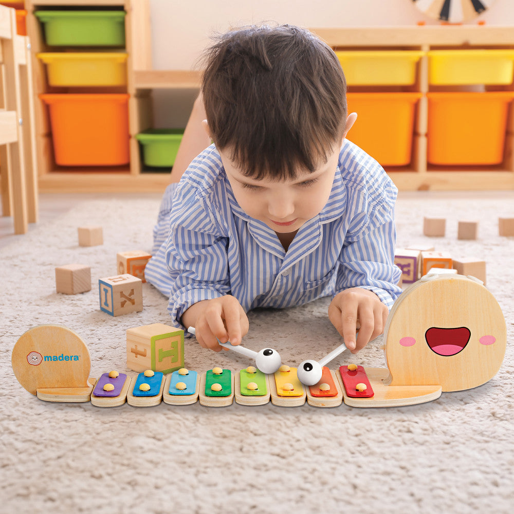 Madera Wood: Snailyphone - Snail-Designed 8-Key Xylophone, Ages 3+