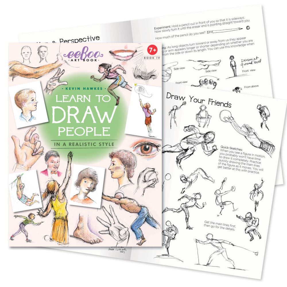 eeBoo Learn to Draw People Art Book with Kevin Hawkes