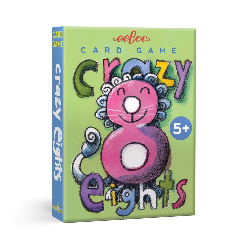 eeBoo Crazy Eight Illustrated Card Game for Kids