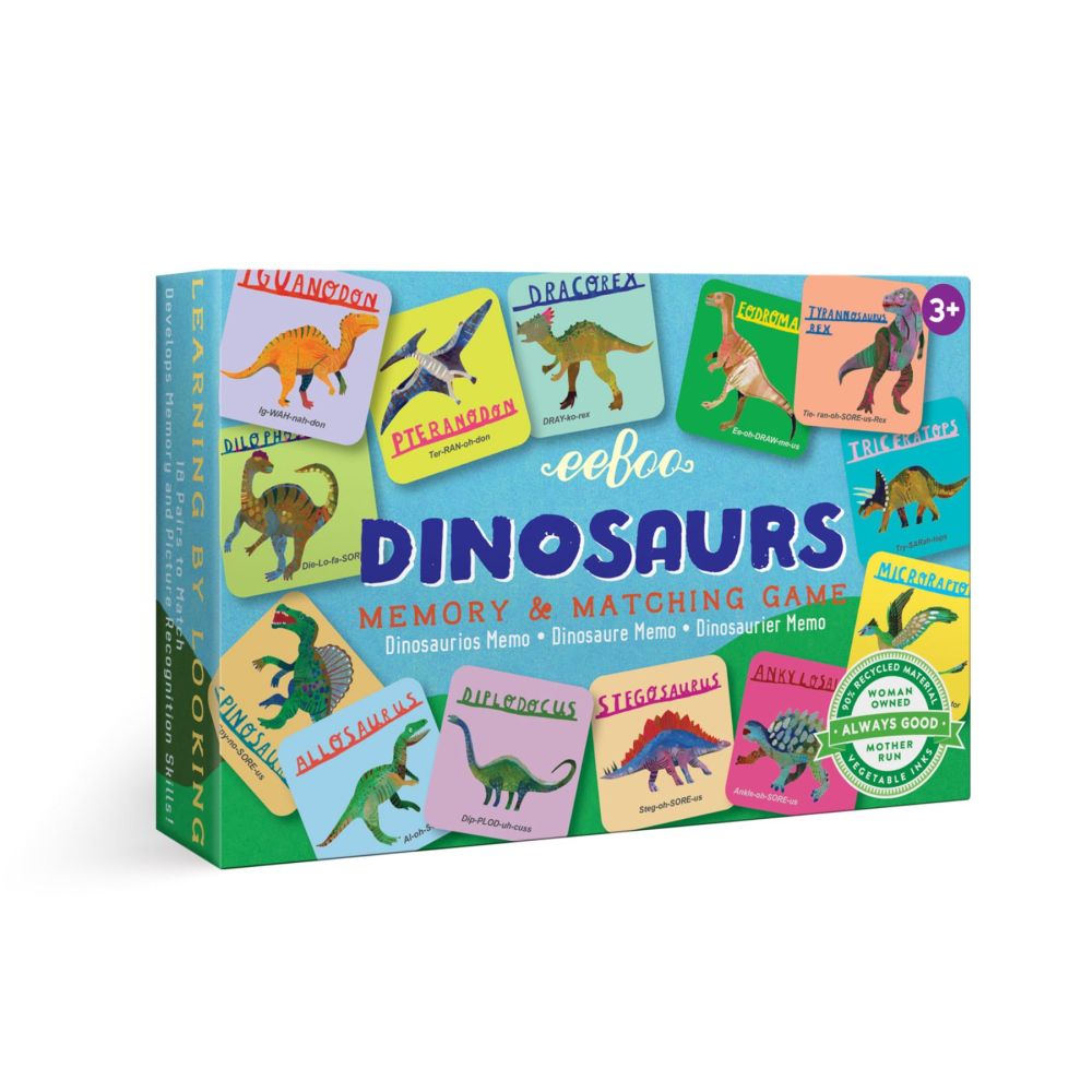 eeBoo Dinosaurs Memory Matching Game for Kids