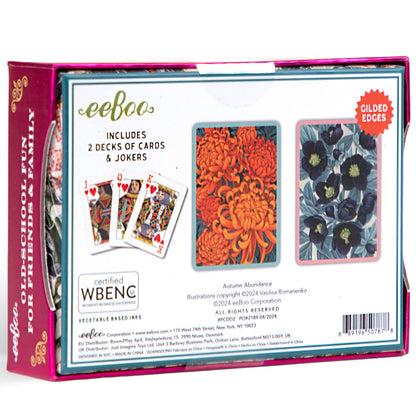 eeBoo Piece & Love: Autumn Abundance - Adult Playing Cards