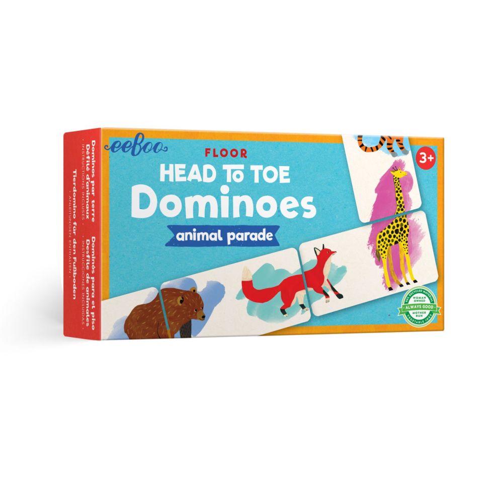 eeBoo Animal Parade Head to Toe Educational Dominoes Game