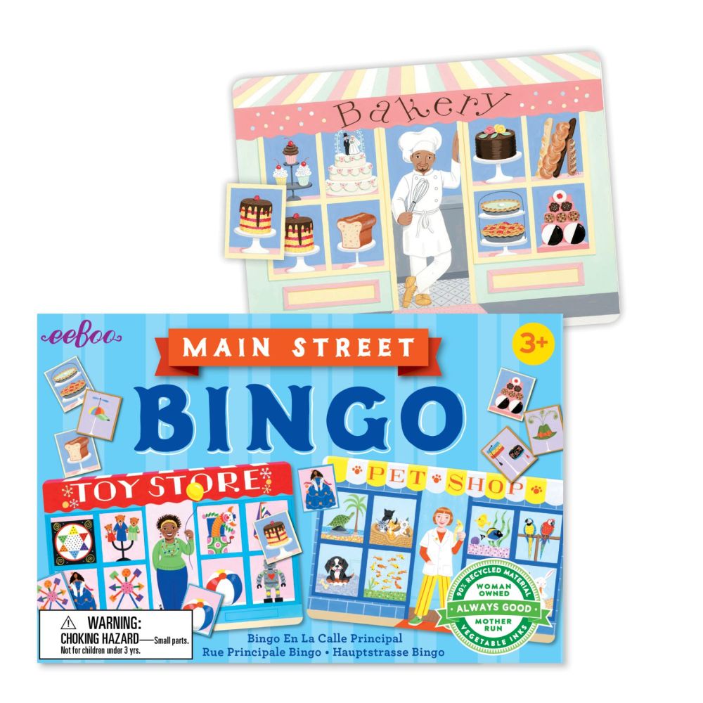 eeBoo Main Street Little Bingo Game for Ages 3+