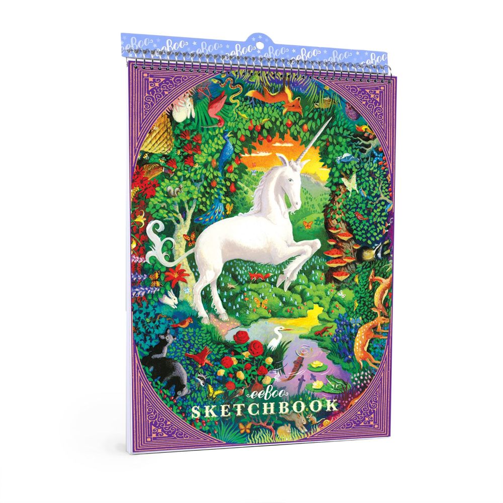 eeBoo Unicorn Collection 60-Page Sketchbook for All Ages