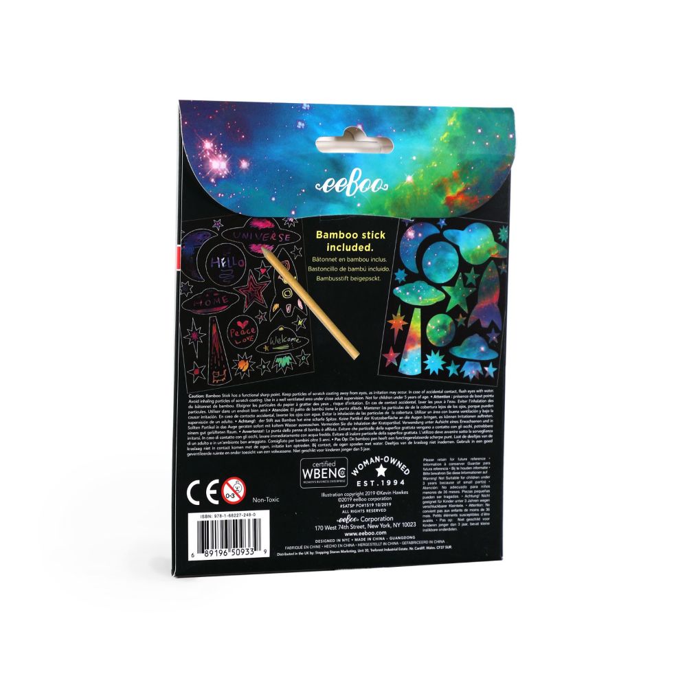 eeBoo Space Adventure Scratch Paper Stickers Kit