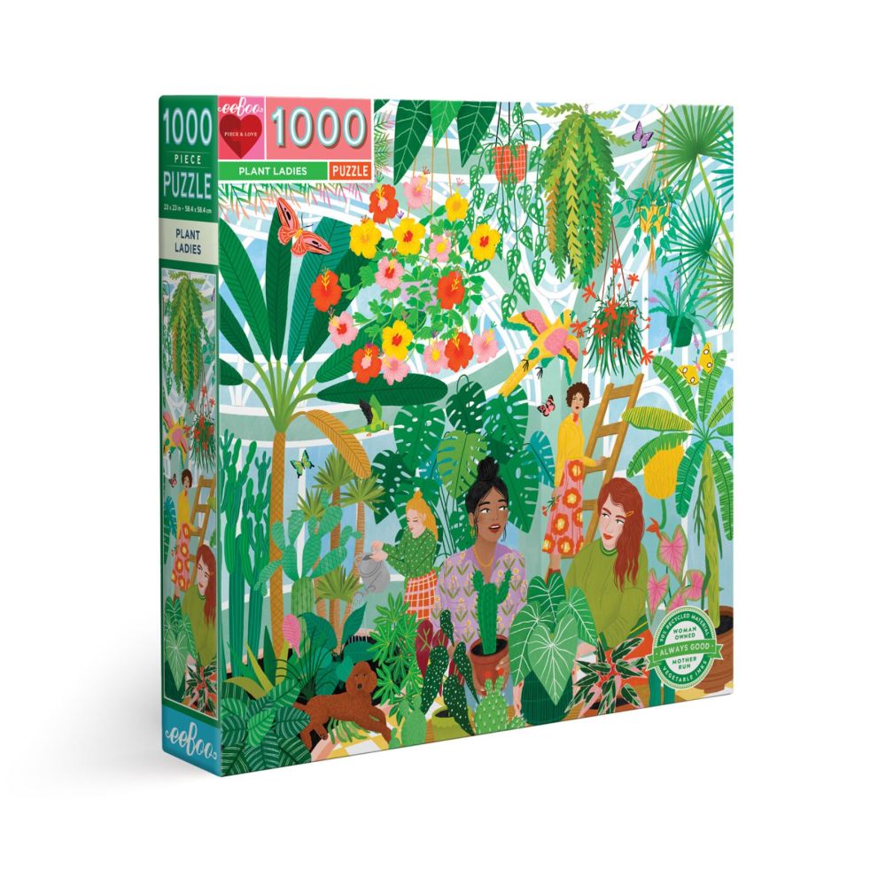 eeBoo Piece and Love Plant Ladies 1000-Piece Square Jigsaw Puzzle