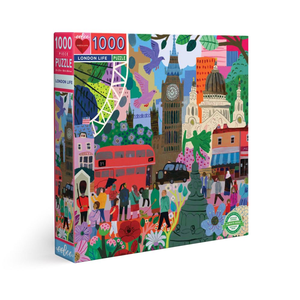 eeBoo Piece and Love London Life Jigsaw Puzzle - 1000 pc