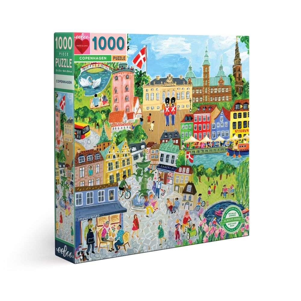 eeBoo Piece and Love Copenhagen 1000-Piece Jigsaw Puzzle