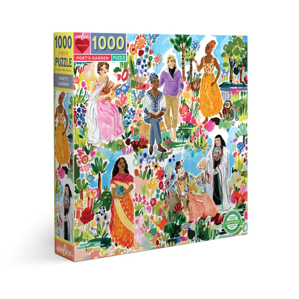 eeBoo Piece and Love Poet's Garden 1000-Piece Jigsaw Puzzle for Adults