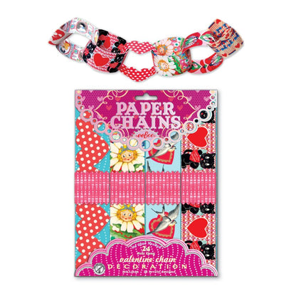 eeBoo Valentine Themed Paper Chain Craft Kit - 120 Links