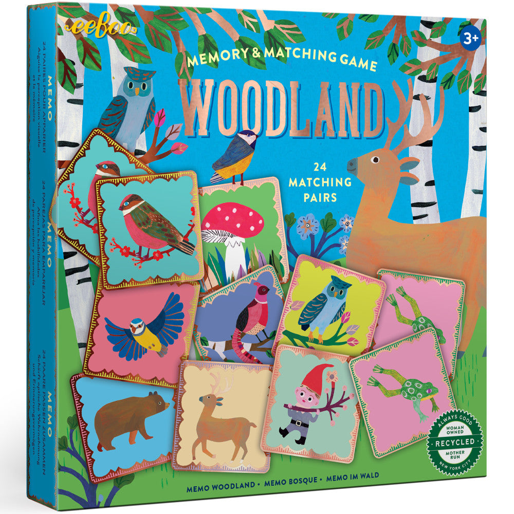 eeBoo Woodland Memory and Matching Game with Copper Gilded Tiles