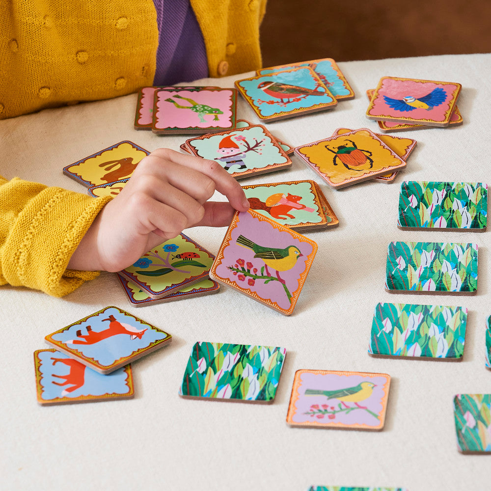 eeBoo Woodland Memory and Matching Game with Copper Gilded Tiles