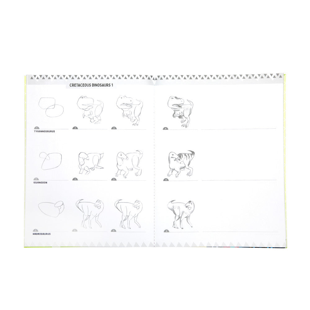 eeBoo Learn to Draw Dinosaurs Art Instruction Book