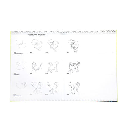 eeBoo Learn to Draw Dinosaurs Art Instruction Book