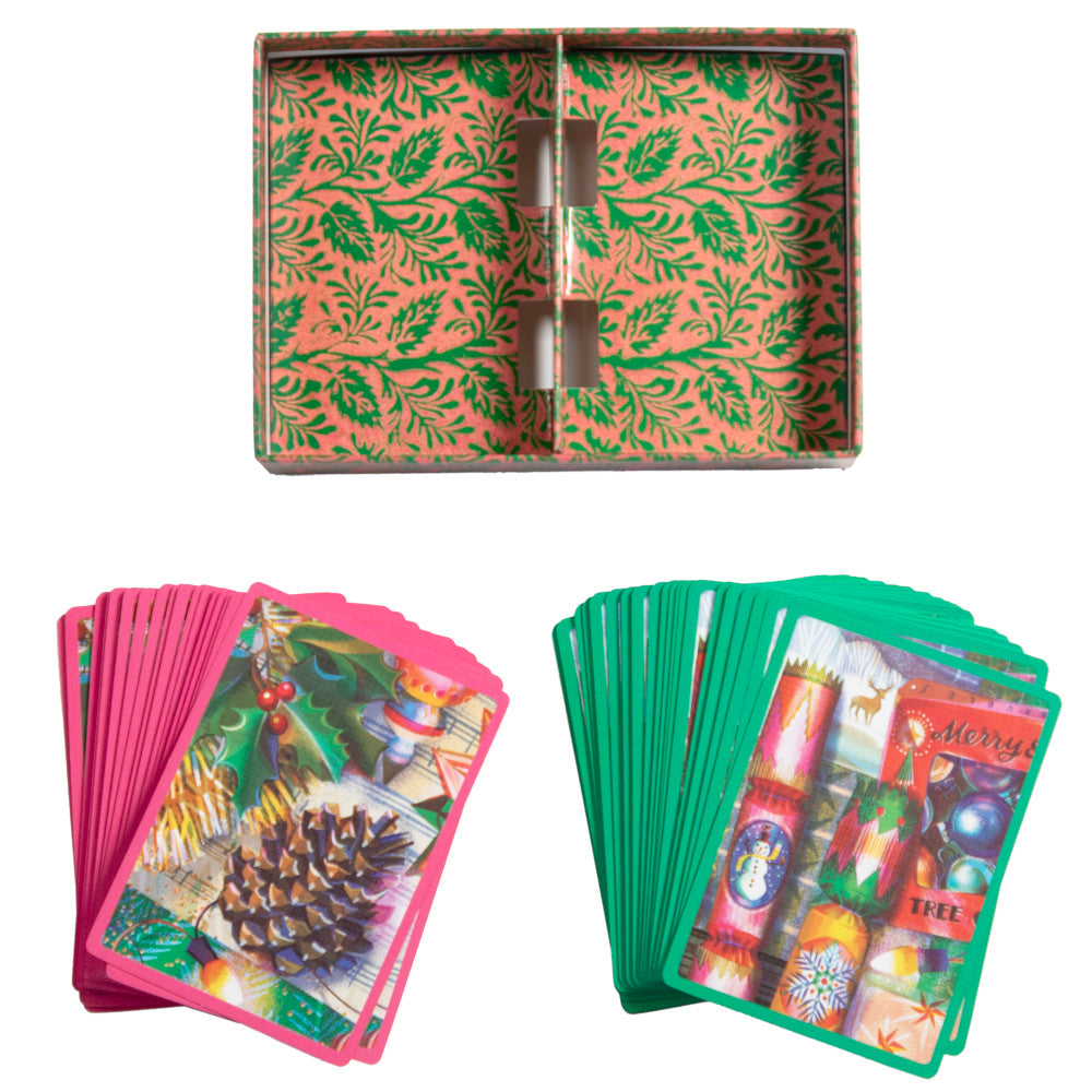 eeBoo Piece & Love: Christmas Decorations - Adult Playing Cards