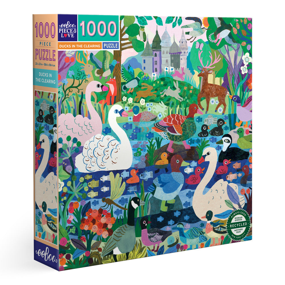 eeBoo Piece & Love: Ducks in the Clearing - 1000 Piece Jigsaw Puzzle