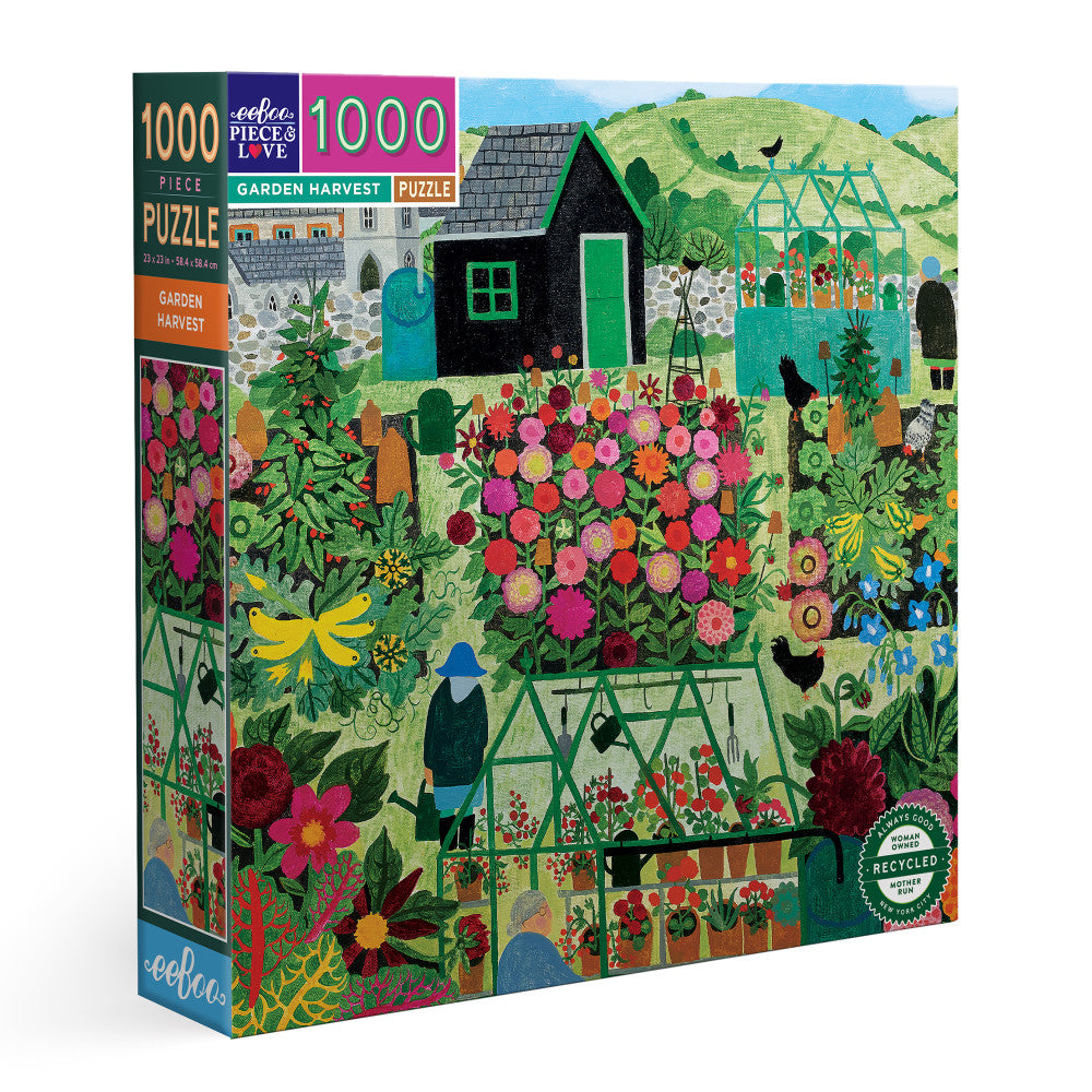 eeBoo Piece & Love Garden Harvest 1000-Piece Jigsaw Puzzle