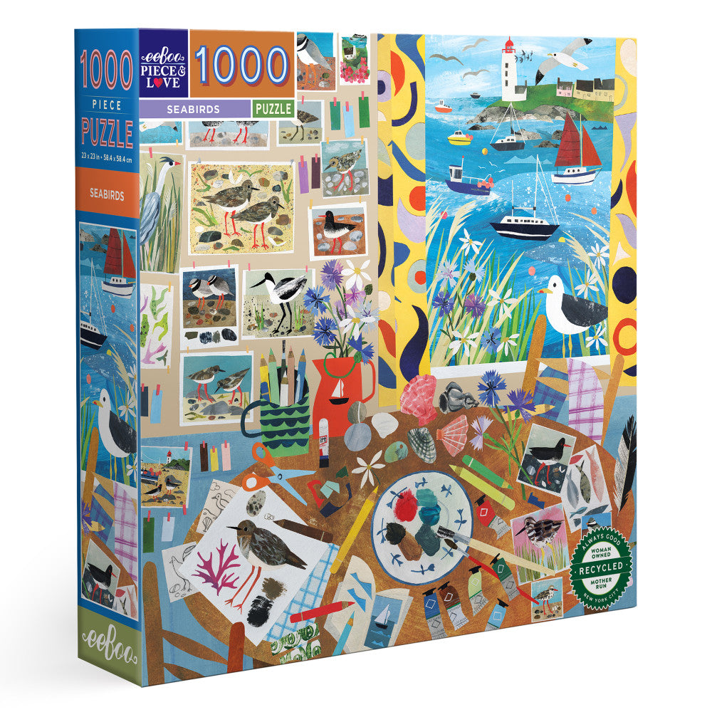 eeBoo Piece & Love Seabirds 1000 Piece Jigsaw Puzzle