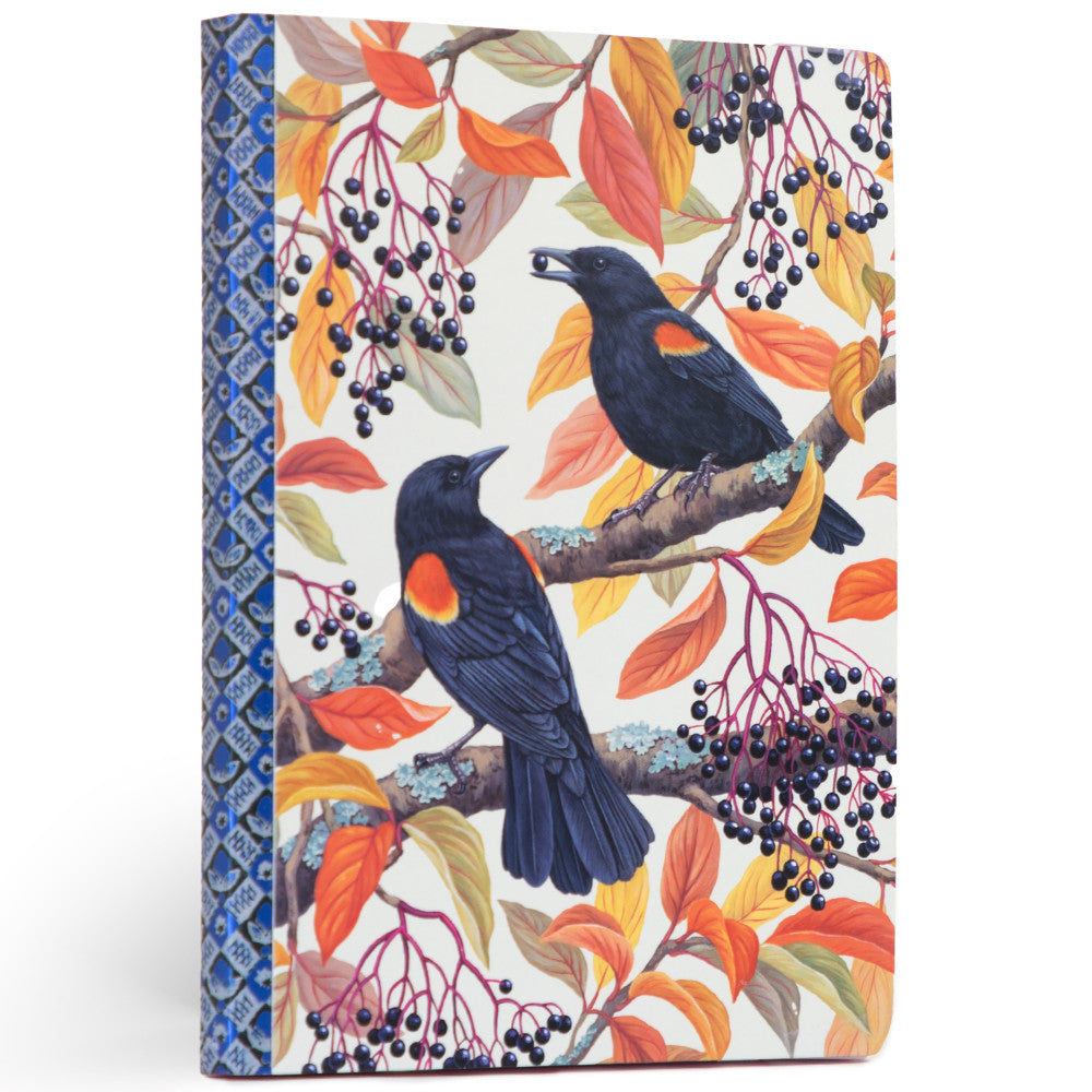 eeBoo Piece & Love: Autumn Blackbirds Gilded Journal - Hardcover Adult Diary Book