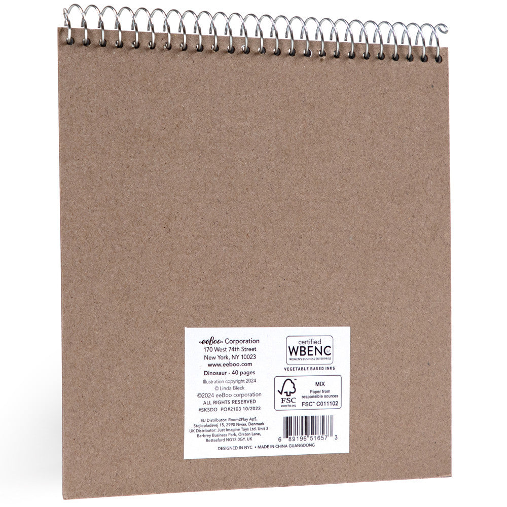 eeBoo Axolotl 6" Square Spiral-Bound Sketchbook