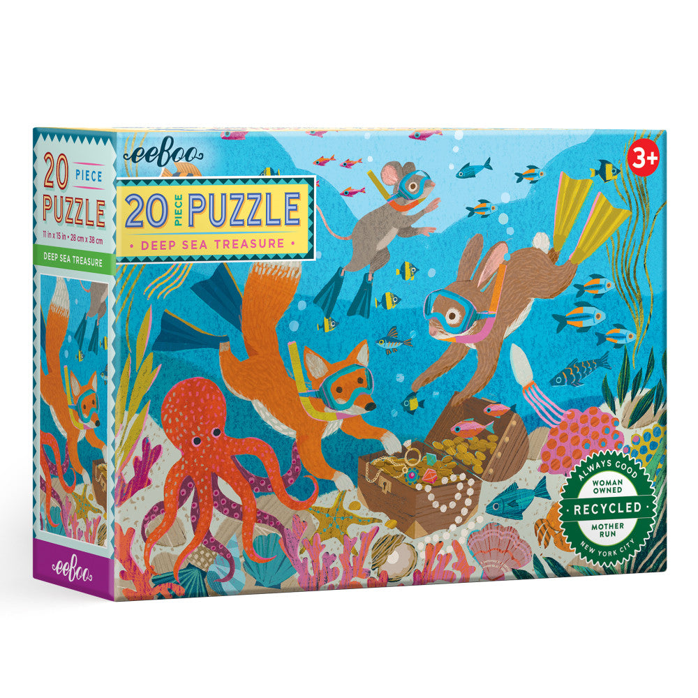 eeBoo Deep Sea Treasure Jigsaw Puzzle - 20 pc