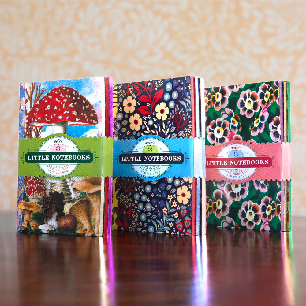 eeBoo Piece & Love: Shelley's Little Books - Set of 3 Colorful Notebooks