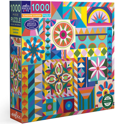 eeBoo Piece & Love: Sunshine Garden - 1000 Piece Puzzle