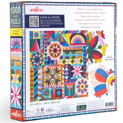 eeBoo Piece & Love: Sunshine Garden - 1000 Piece Puzzle