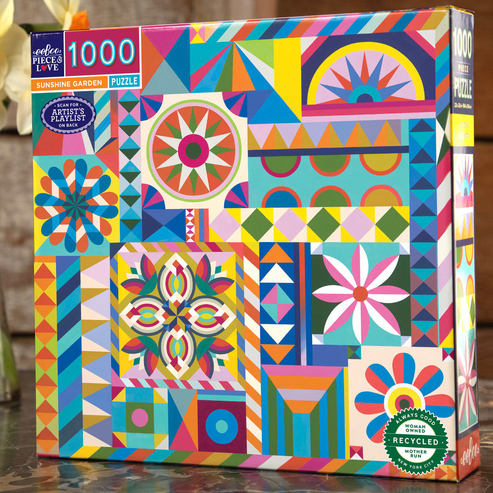 eeBoo Piece & Love: Sunshine Garden - 1000 Piece Puzzle