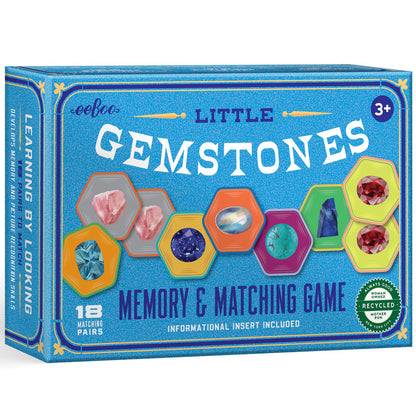 eeboo: Memory & Matching Game: Little Gemstones - Kids Ages 5+